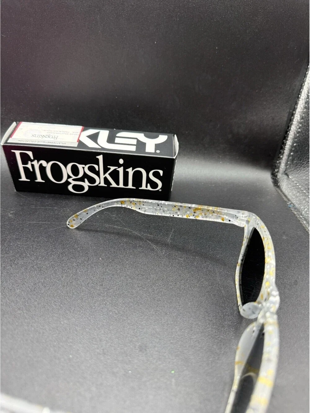 Oakley Frogskin Splatter Clear/Prizm Black Lenses OO9013-G655